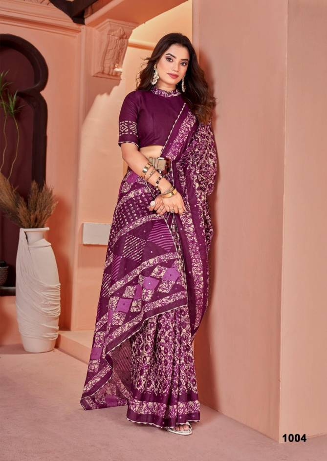 Ikkat Special Woven Daily Wear Mulmul Cotton Sarees Wholesale Price In Surat